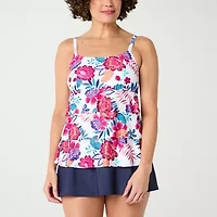Sonnet Shores Womens Floral Swim Dress