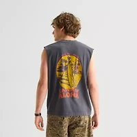 Arizona Mens Crew Neck Sleeveless Muscle T-Shirt