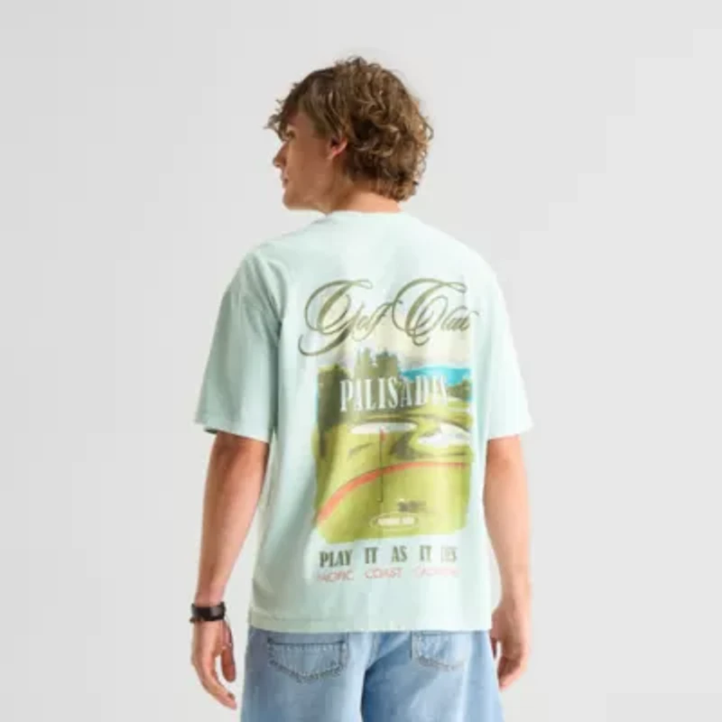 Arizona Mens Crew Neck Short Sleeve Boxy Fit Graphic T-Shirt