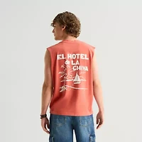 Arizona Mens Crew Neck Sleeveless Muscle T-Shirt