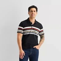 mutual weave Mens Relaxed Fit Short Sleeve Polo Shirt