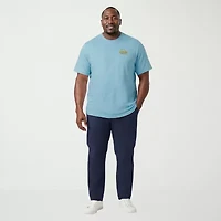 IZOD Saltwater Mens Crew Neck Short Sleeve Classic Fit Big and Tall Graphic T-Shirt