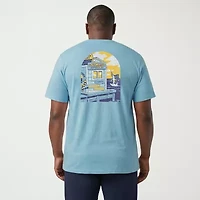 IZOD Saltwater Mens Crew Neck Short Sleeve Classic Fit Big and Tall Graphic T-Shirt