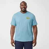 IZOD Saltwater Mens Crew Neck Short Sleeve Classic Fit Big and Tall Graphic T-Shirt