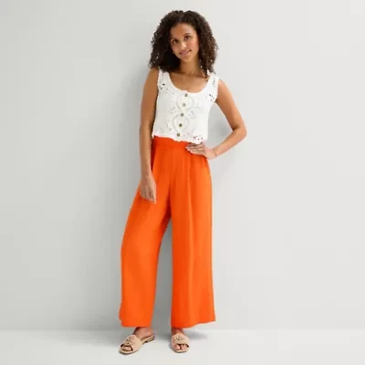 by&by Womens Juniors Wide Leg Trouser