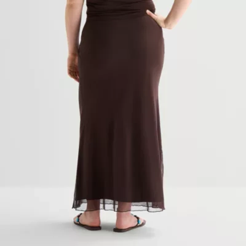 Forever 21 Womens Juniors Plus Maxi Skirt