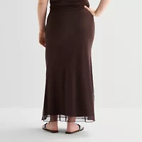 Forever 21 Womens Juniors Plus Maxi Skirt