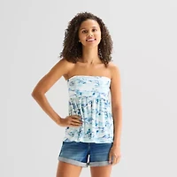 Arizona Womens Juniors Babydoll Top