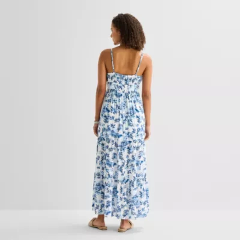 Arizona Womens Juniors Floral Maxi Dress