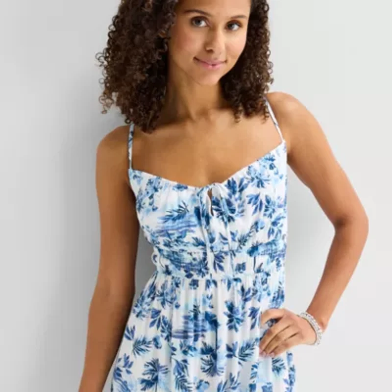 Arizona Womens Juniors Floral Maxi Dress