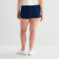 Arizona Womens 2 1/2" Low Rise Juniors Plus Denim Short
