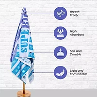 SUPERIOR® Striped Cotton Oversized Quick Dry Beach Towel