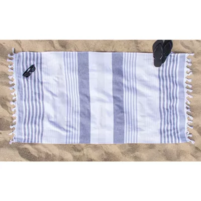 SUPERIOR® Mira Striped Cotton Quick Dry Beach Towel