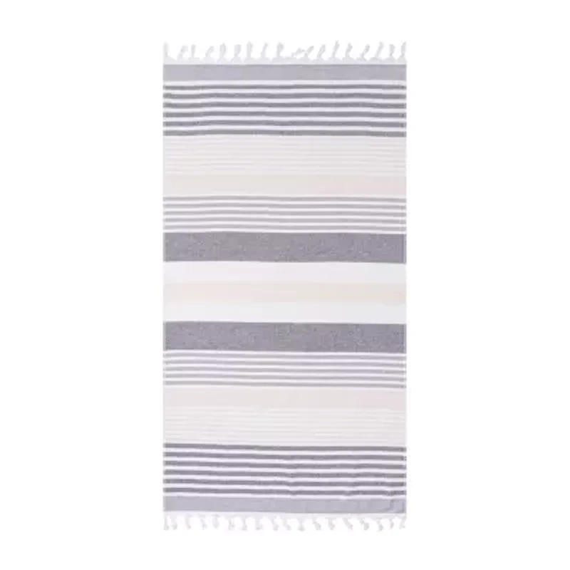 SUPERIOR® Mira Striped Cotton Quick Dry Beach Towel