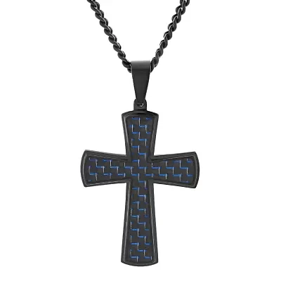Mens Stainless Steel Cross Pendant