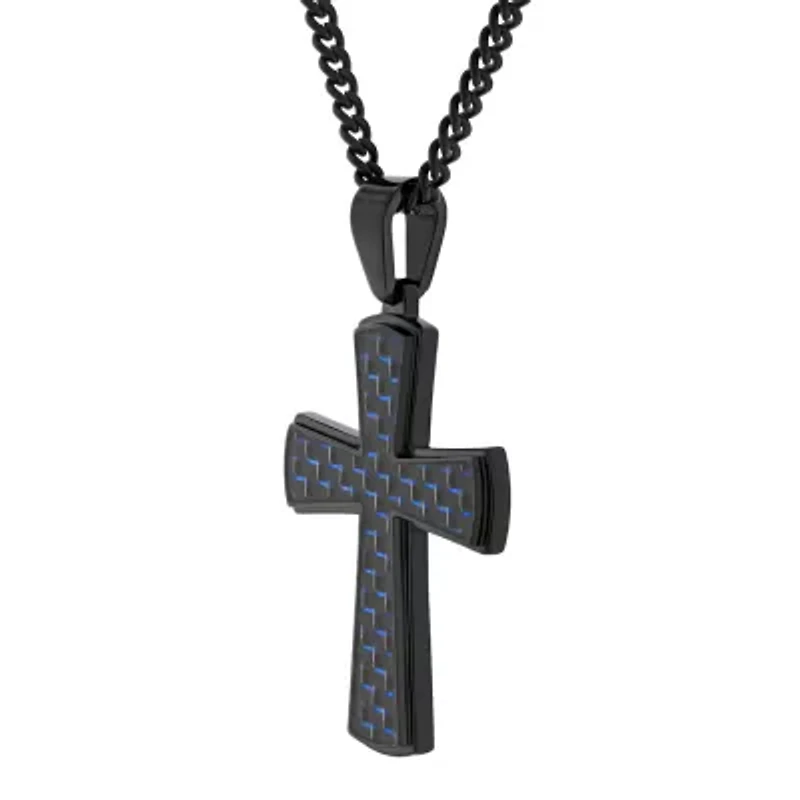 Mens Stainless Steel Cross Pendant
