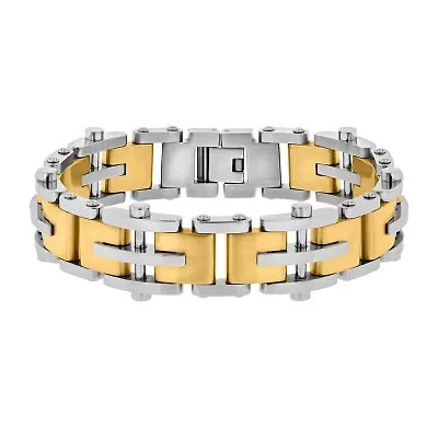 Mens Stainless Steel 8 1/2 Inch Link Bracelet