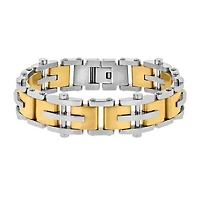 Mens Stainless Steel 8 1/2 Inch Link Bracelet
