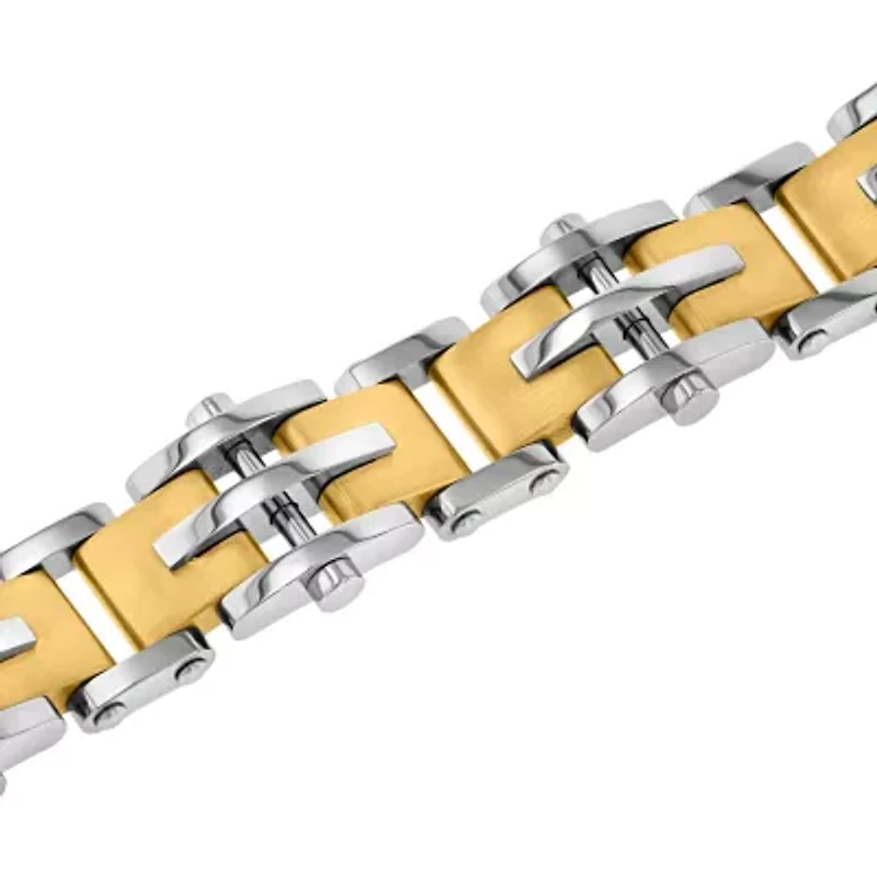 Mens Stainless Steel 8 1/2 Inch Link Bracelet