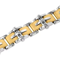 Mens Stainless Steel 8 1/2 Inch Link Bracelet