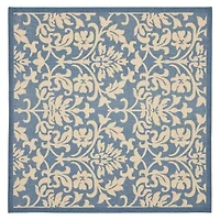 Safavieh Courtyard Collection Lyla Floral Indoor/Outdoor Square Area Rug