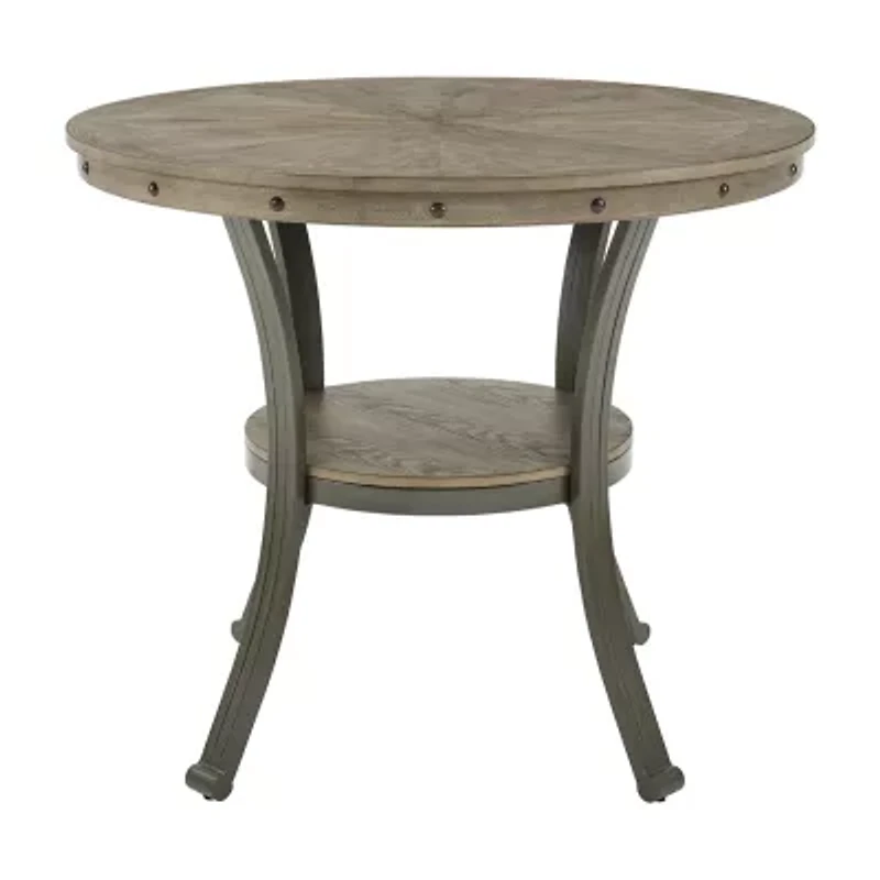 Firview Counter Height Round Wood-Top Dining Table