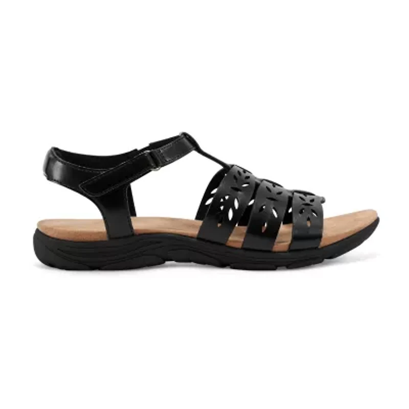 Easy Spirit Womens Luisa Ankle Strap Flat Sandals