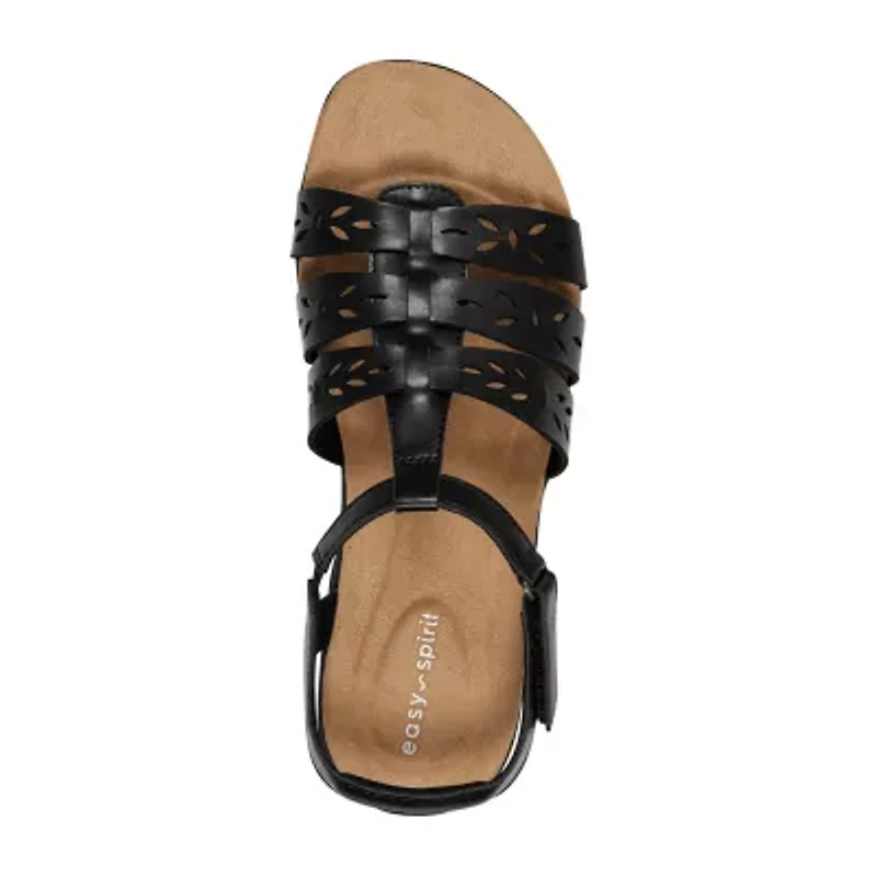 Easy Spirit Womens Luisa Ankle Strap Flat Sandals