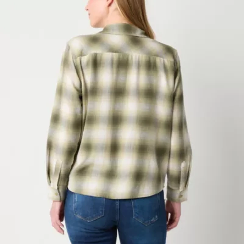 a.n.a Womens Tall Cuffed Long Sleeve Regular Fit Button-Down Shirt