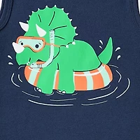 Okie Dokie Baby Boys Crew Neck Sleeveless Rib Bodysuit