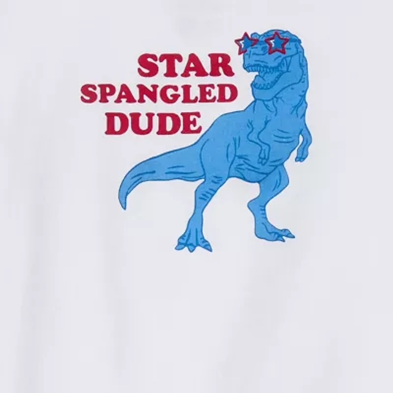 Okie Dokie Toddler & Little Boys Crew Neck Short Sleeve Regular Fit Graphic T-Shirt