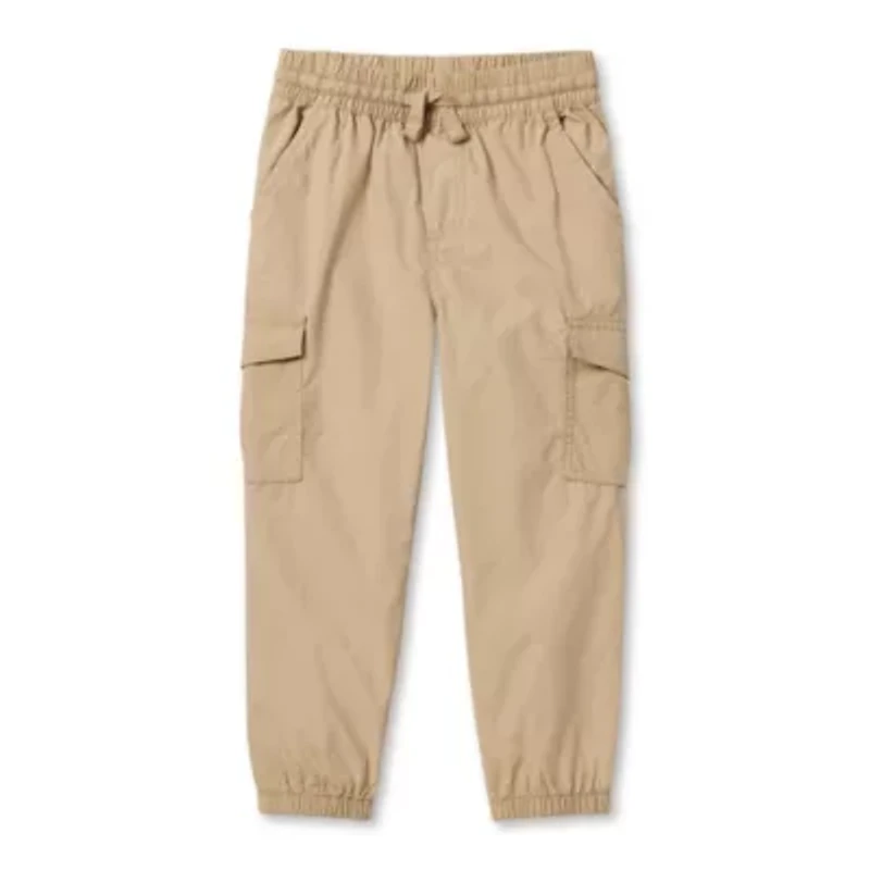 Okie Dokie Toddler & Little Boys Drawstring Waist Cinched Cargo Pant