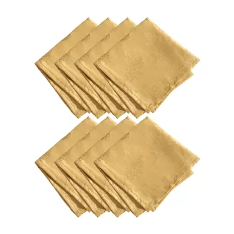 Elrene Home Fashions Elegant Woven Leaves Set 8-pc. Napkins