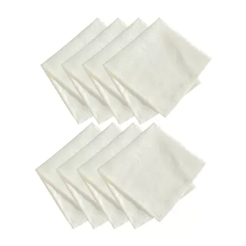 Elrene Home Fashions Elegant Woven Leaves Set 8-pc. Napkins