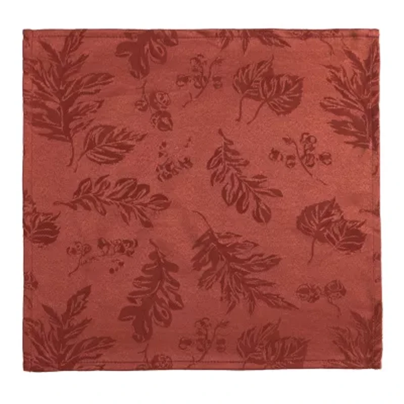 Elrene Home Fashions Elegant Woven Leaves Set 8-pc. Napkins