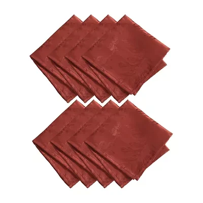 Elrene Home Fashions Elegant Woven Leaves Set 8-pc. Napkins