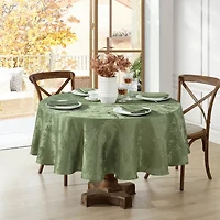 Elrene Home Fashions Elegant Woven Leaves Tablecloth