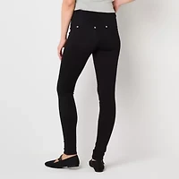 Mixit Wide Waistband Jegging Womens Mid Rise Knit 30 1/2" Full Length Leggings