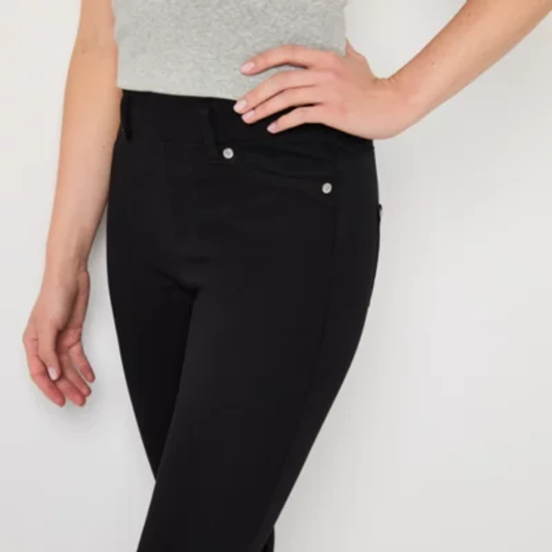 Mixit Wide Waistband Jegging Womens Mid Rise Knit 30 1/2" Full Length Leggings