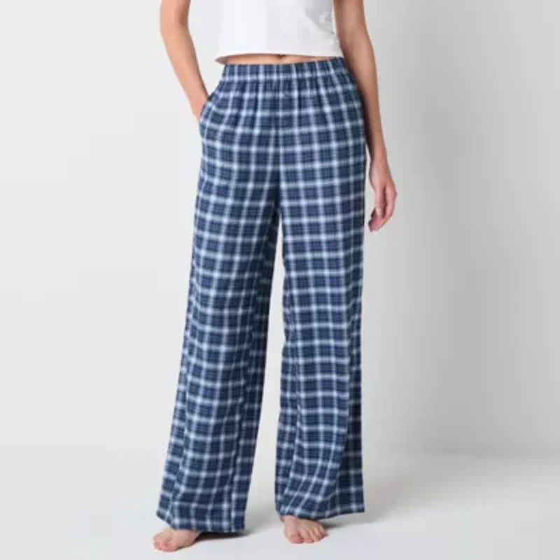 Arizona Body Womens Flannel Juniors Pajama Pants