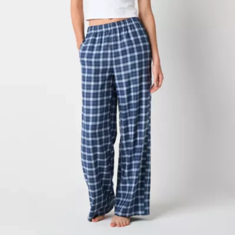 Arizona Body Womens Flannel Juniors Pajama Pants