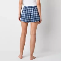 Arizona Body Womens Flannel Juniors Pajama Shorts