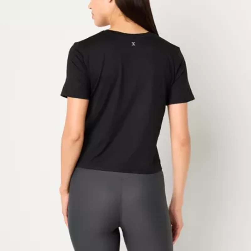 Xersion Everyday Womens Crew Neck Short Sleeve Quick Dry Active T-Shirt