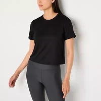 Xersion Everyday Womens Crew Neck Short Sleeve Quick Dry Active T-Shirt
