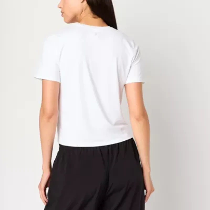 Xersion Everyday Womens Crew Neck Short Sleeve Quick Dry Active T-Shirt