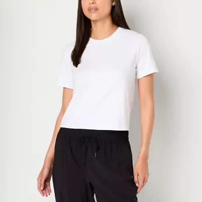 Xersion Everyday Womens Crew Neck Short Sleeve Quick Dry Active T-Shirt