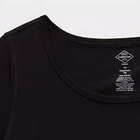 St. John's Bay Womens Plus Easy-on + Easy-off Crew Neck Long Sleeve Adaptive T-Shirt