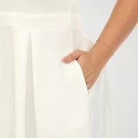 White Mark Womens Plus Sleeveless Fit + Flare Dress