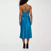 B. Smart Womens Sleeveless Midi Juniors Slip Dress
