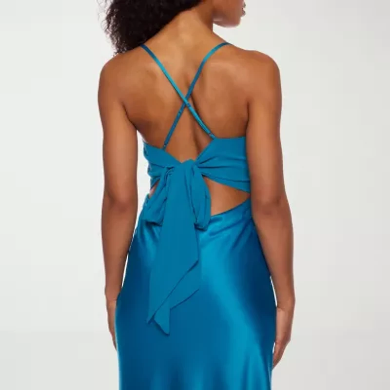 B. Smart Womens Sleeveless Midi Juniors Slip Dress